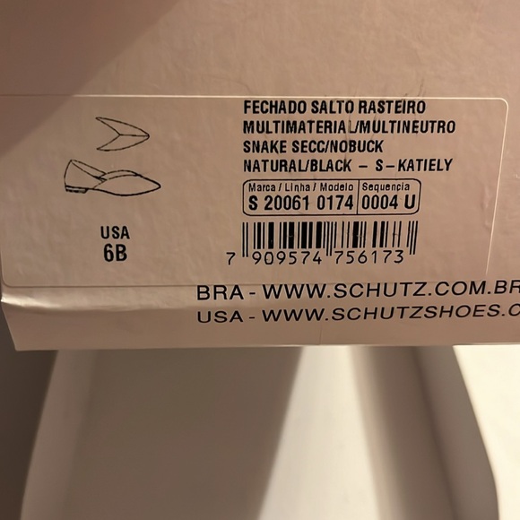 Schutz Women's Natural Katiely Leather Snakeskin Print Loafer Flats Slip On - Picture 5 of 6